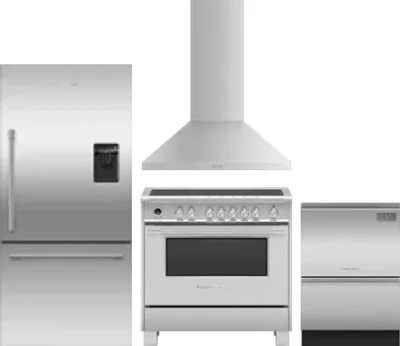 4 Piece Package Includes Refrigerator, Range, Hood And Dishwasher